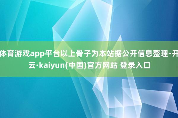 体育游戏app平台以上骨子为本站据公开信息整理-开云·kaiyun(中国)官方网站 登录入口
