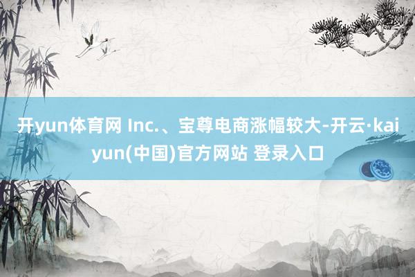 开yun体育网 Inc.、宝尊电商涨幅较大-开云·kaiyun(中国)官方网站 登录入口