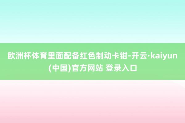欧洲杯体育里面配备红色制动卡钳-开云·kaiyun(中国)官方网站 登录入口
