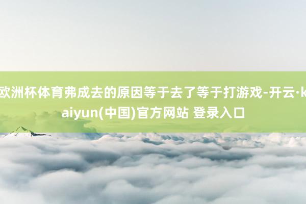 欧洲杯体育弗成去的原因等于去了等于打游戏-开云·kaiyun(中国)官方网站 登录入口