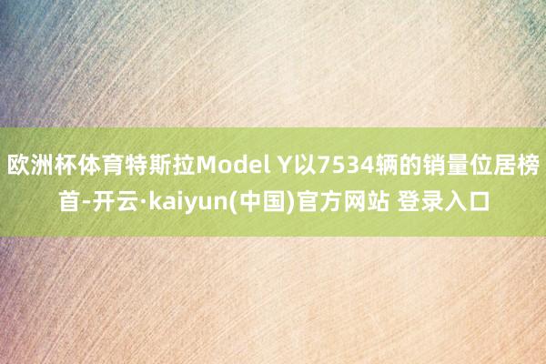 欧洲杯体育特斯拉Model Y以7534辆的销量位居榜首-开云·kaiyun(中国)官方网站 登录入口