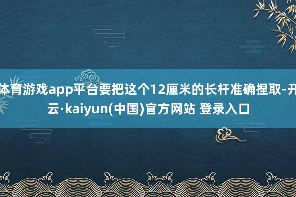 体育游戏app平台要把这个12厘米的长杆准确捏取-开云·kaiyun(中国)官方网站 登录入口