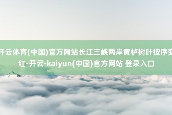 开云体育(中国)官方网站长江三峡两岸黄栌树叶按序变红-开云·kaiyun(中国)官方网站 登录入口