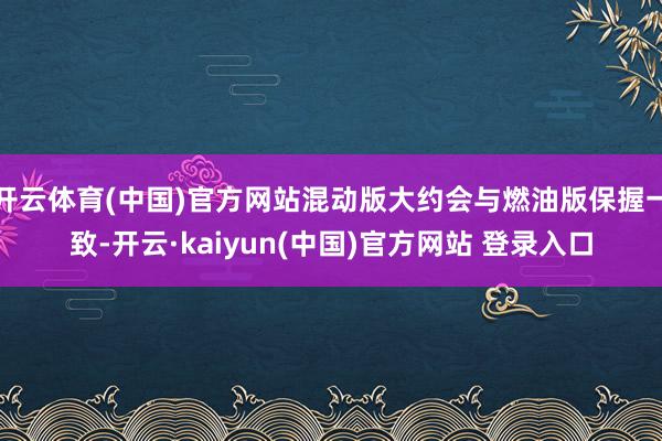 开云体育(中国)官方网站混动版大约会与燃油版保握一致-开云·kaiyun(中国)官方网站 登录入口