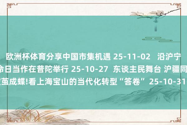 欧洲杯体育分享中国市集机遇 25-11-02 沿沪宁城市科技和产业协同革命日当作在普陀举行 25-10-27 东谈主民舞台 沪疆同台 25-10-29 破茧成蝶!看上海宝山的当代化转型“答卷” 25-10-31-开云·kaiyun(中国)官方网站 登录入口