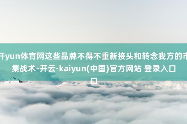 开yun体育网这些品牌不得不重新接头和转念我方的市集战术-开云·kaiyun(中国)官方网站 登录入口