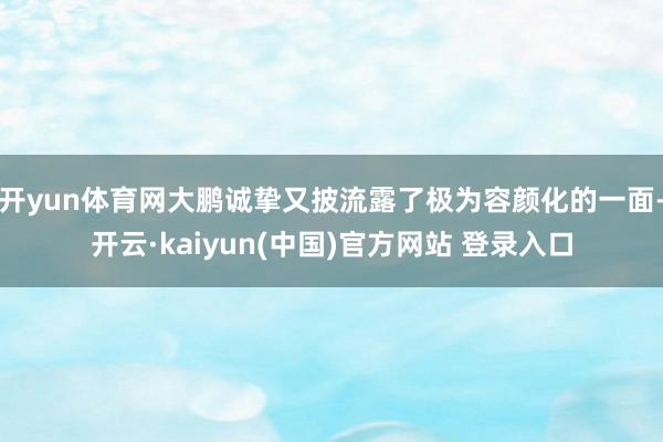 开yun体育网大鹏诚挚又披流露了极为容颜化的一面-开云·kaiyun(中国)官方网站 登录入口