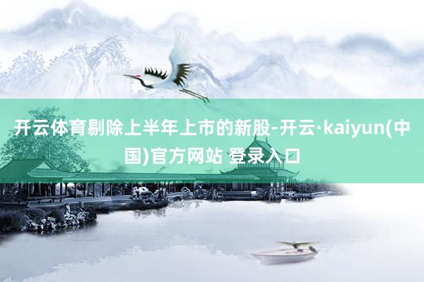 开云体育剔除上半年上市的新股-开云·kaiyun(中国)官方网站 登录入口