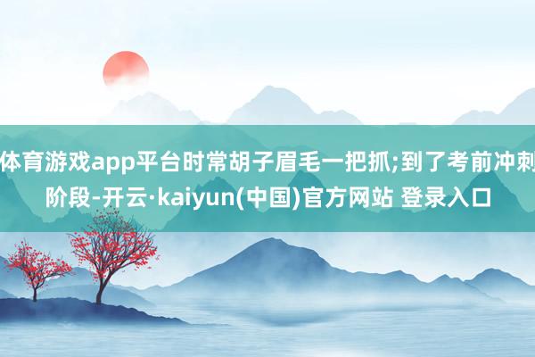 体育游戏app平台时常胡子眉毛一把抓;到了考前冲刺阶段-开云·kaiyun(中国)官方网站 登录入口